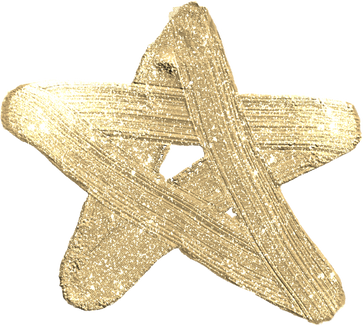 Gold Glitter Star